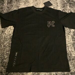 Palm Angels Rhinestone PA Logo Black T-Shirt Men’s Size Large
